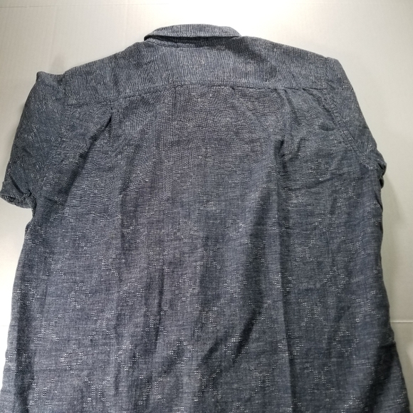 Patagonia Shirt Mens Large Back Step Blue Button Up Hemp Cotton Geometric Short - Picture 3 of 8